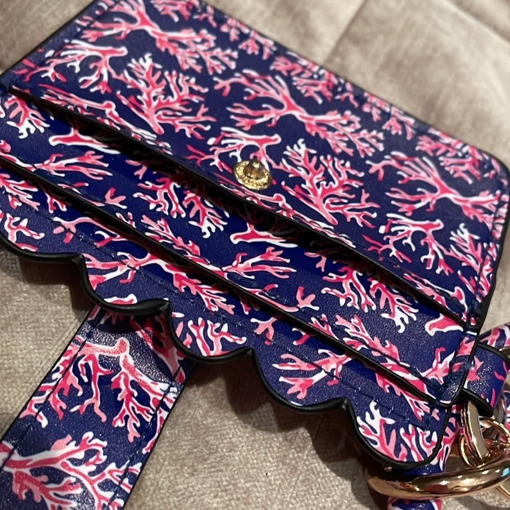 New! Key Ring & ID Credit Card Holder with Fringe tassel NWOTS